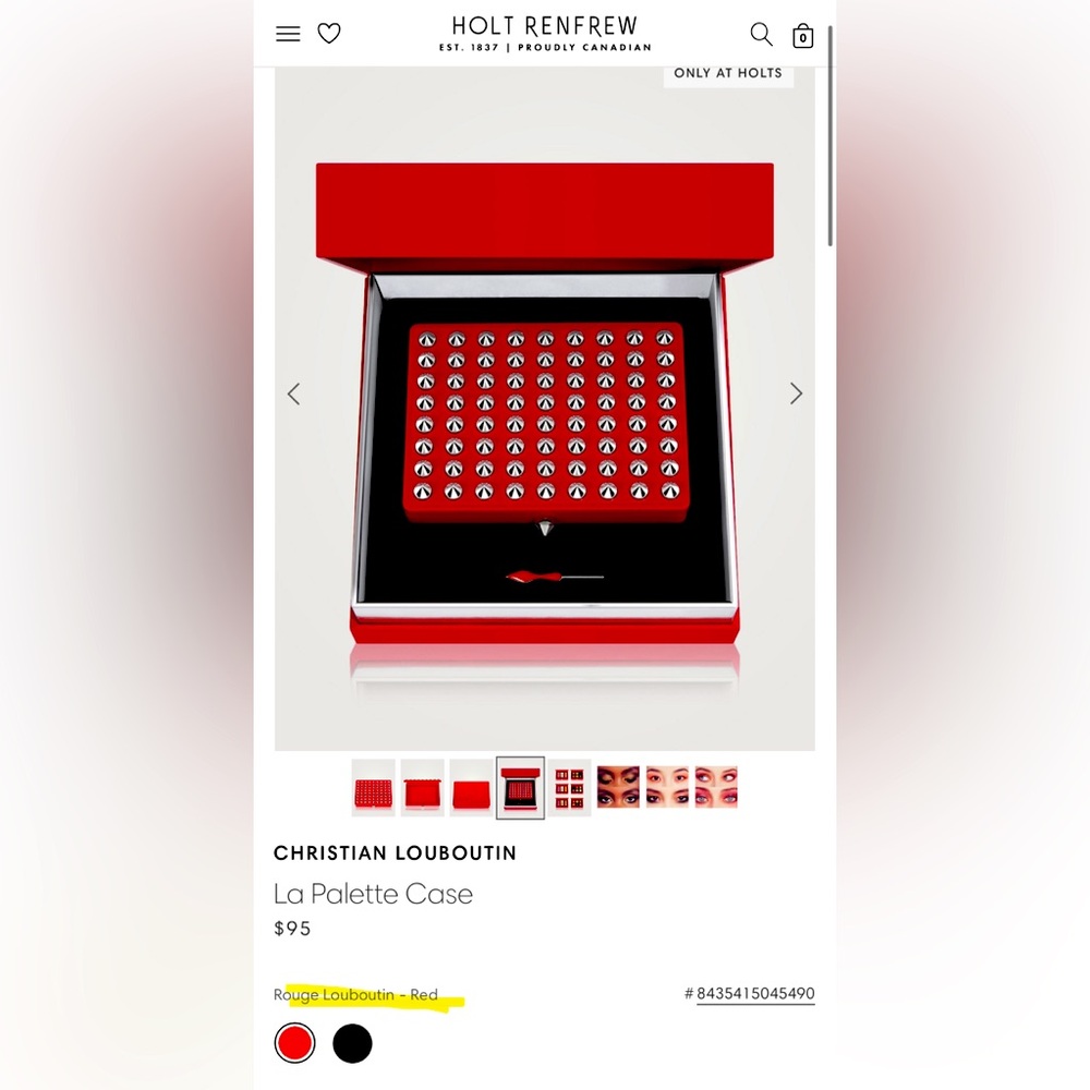 Christian Louboutin Matte Rose and Satin Coral La Palette Blush and Case
